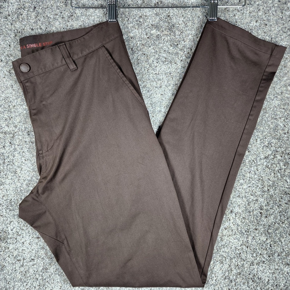 Rhone Commuter Pants Mens 32 Brown Slim Stretch Performance NWOT